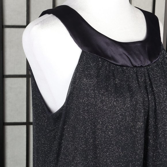 Women's Black Shimmery Bow Tie Back Dress - Med. - Picture 3 of 6